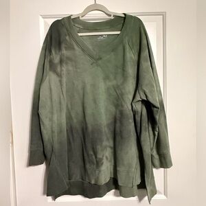 Terra & Sky Green V-Neck Sweater